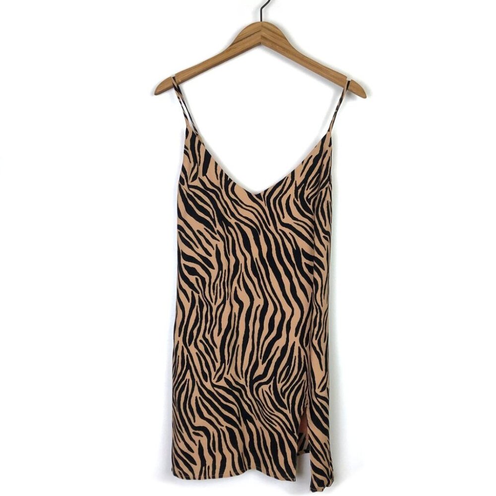 Skylar + Madison Zebra Print Slit Dress